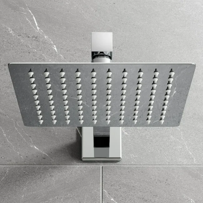 Galway Premium Chrome Square Thermostatic Shower Set - 200mm Head & Slider Hand Shower