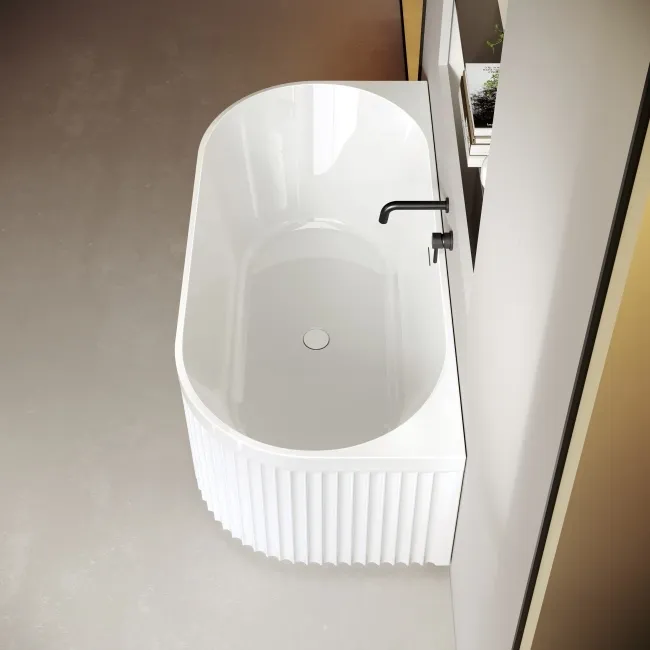 Finchley 1500mm Fluted Back To Wall Bath