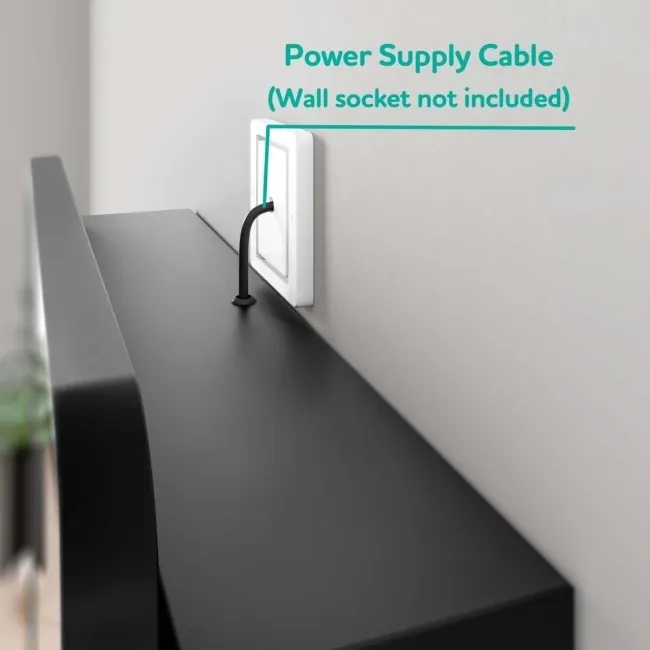 Olivia Black Framed Illuminated LED Mirror Cabinet 710x500mm