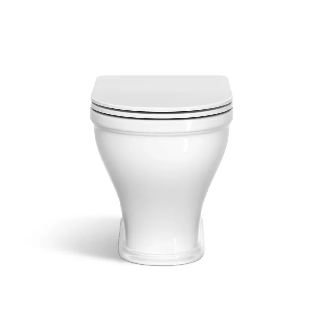 Kansas Traditional Rimless Back To Wall Toilet With Premium Soft Close Slim Seat