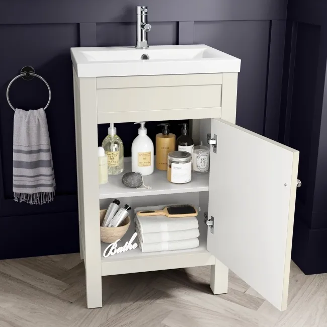 Bermuda Chalk White Basin Vanity 500mm