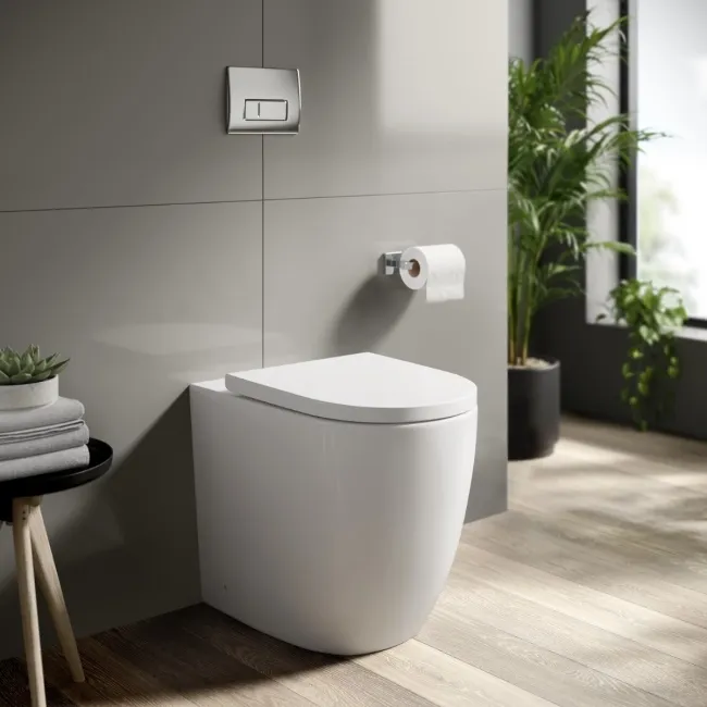 Utah Rimless Comfort Height Back To Wall Toilet With Premium Soft Close Seat