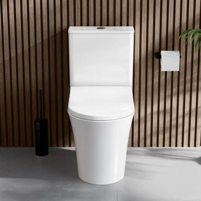 Tucson Rimless Close Coupled Toilet With Soft Close Seat
