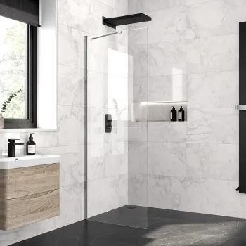Copenhagen Easy Clean 8mm Wet Room Shower Glass Panel 700mm