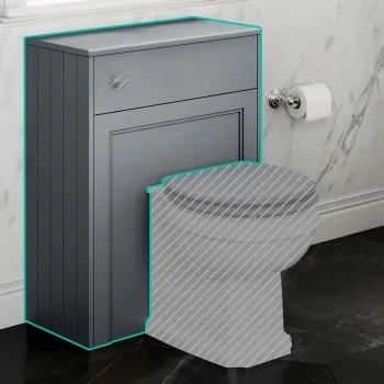 Monaco Dove Grey Back To Wall Toilet Unit 600mm