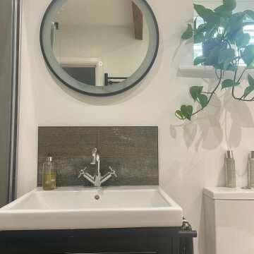 Mollie Black Framed Round Illuminated LED Mirror 600mm