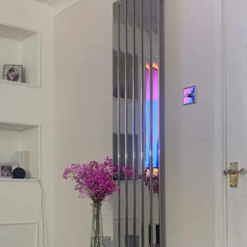Faro Chrome Single Flat Panel Vertical Radiator 1800x420mm