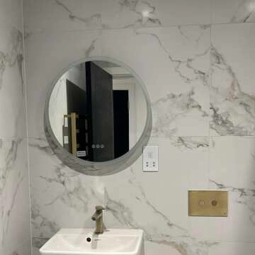 Aria Round Illuminated LED Mirror With BLUETOOTH Speaker 600mm