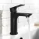 Lusk Matt Black Basin Mixer Tap
