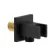 Matt Black Square Shower Outlet with Bracket