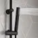 Lismore Round Matt Black Shower Riser Kit