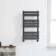 Santorini Anthracite Flat Panel Heated Towel Rail 800x450mm