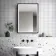 Mia Black Framed Illuminated LED Mirror Cabinet With BLUETOOTH Speaker 710x500mm