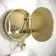 Mollie Matt Brass Round Illuminated LED Mirror Cabinet 600mm