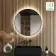  Mollie Black Framed Round Backlit llluminated LED Mirror 600mm 