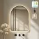 Cassie Black Framed Arched Backlit llluminated LED Mirror 700x500mm