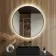 Mollie Black Framed Round Backlit LED Mirror With BLUETOOTH Speaker 800mm