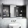 Mia Black Framed Illuminated LED Mirror Cabinet With BLUETOOTH Speaker & USB Port 710x1200mm