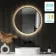 Delilah Battery Operated Black Framed Round Backlit LED Mirror 600mm
