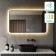 Mila Black Framed Backlit Illuminated LED Mirror With BLUETOOTH Speaker 600x1000mm