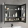 Selma Battery Operated Matt Black Illuminated LED Mirror Cabinet 700x800mm