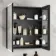 Aurora Battery Operated Matt Black Illuminated LED Mirror Cabinet 700x600mm