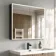 Esme Battery Operated Matt Black Illuminated LED Mirror Cabinet 700x800mm