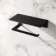 Remi Easy Fix Matt Black Toilet Roll Holder with Shelf