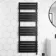 Santorini Electric Matt Black Flat Panel Heated Towel Rail 1600x600mm