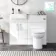 Harper Gloss White Combination Vanity Basin & Aruba Toilet 1000mm