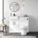 Harper Gloss White Combination Vanity Basin & Miami Toilet 1000mm - Black Accents