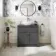 Milos Slate Grey Vanity with Oval Basin 800mm - Chrome Handles