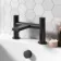 Tyne Matt Black Basin & Bath Mixer Tap Set