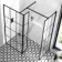 Munich Matt Black Grid 8mm Walk In Shower Enclosure 900mm & 700mm Glass with Pivotal Return Panel
