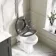 Hudson Traditional Toilet With High-Level Cistern and Graphite Grey Wooden Seat