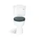 Lima Traditional Close Coupled Toilet With Inky Blue Wooden Seat