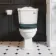 Lima Traditional Close Coupled Toilet With Midnight Green Wooden Seat