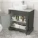 Lucia Graphite Grey Vanity with Marble Top & Curved Counter Top Basin 840mm