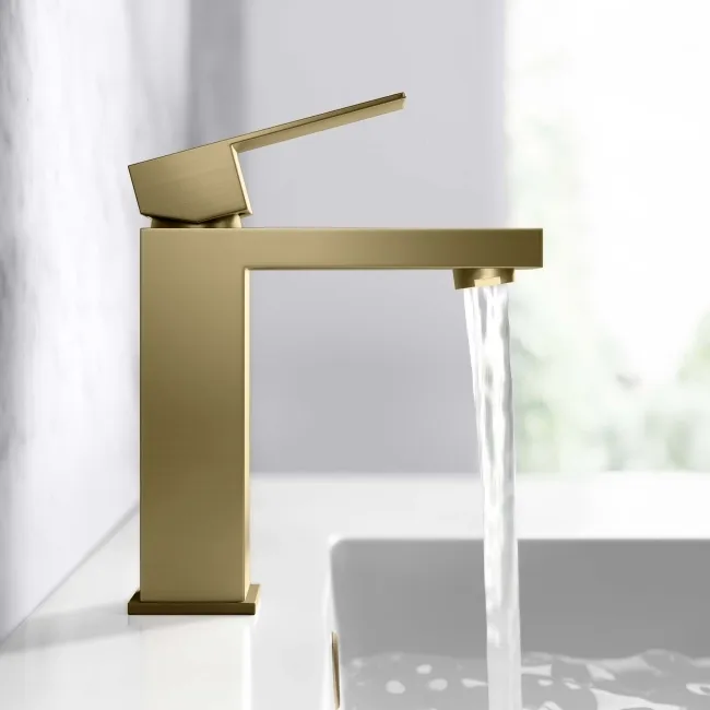 Dart Brushed Brass Basin Mixer Tap