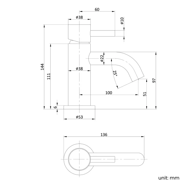 Selma Matt Black Cloakroom Basin Mixer Tap