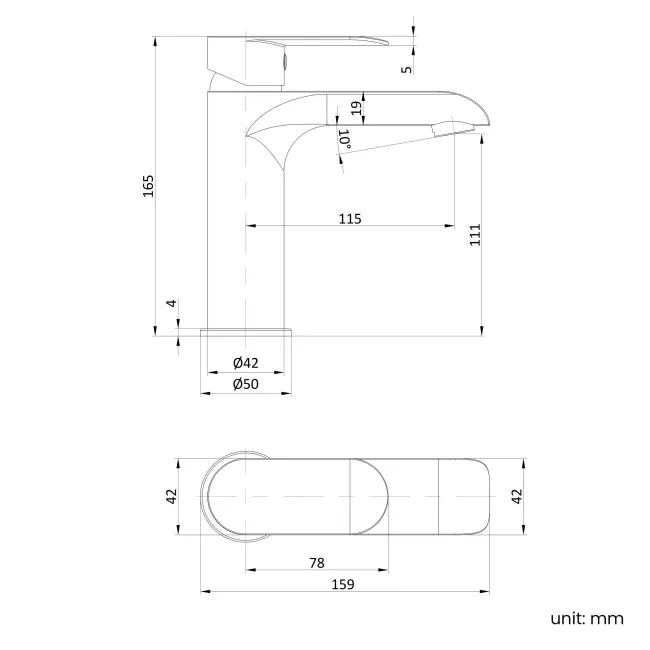 Tay Chrome Basin Mixer Tap
