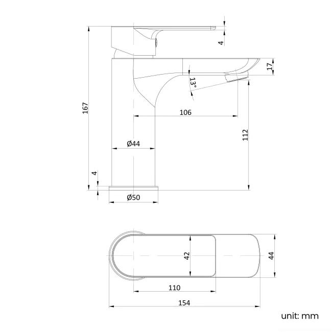 Lusk Chrome Basin Mixer Tap