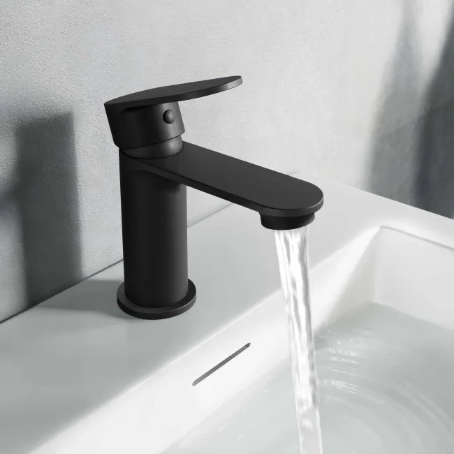 Avill Matt Black Basin Mixer Tap
