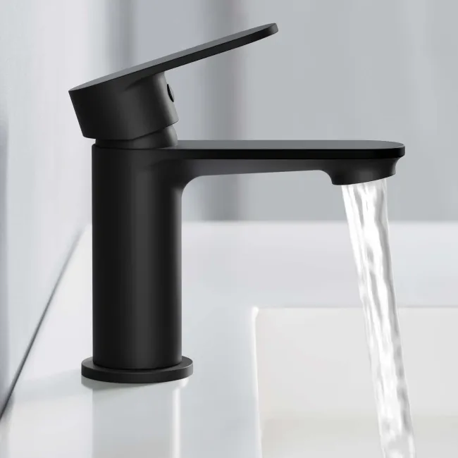 Avill Matt Black Basin Mixer Tap