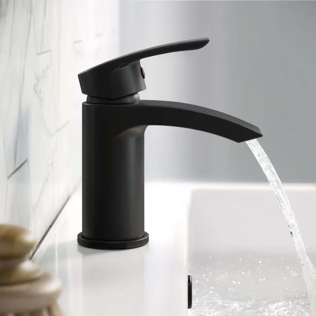 Spey Matt Black Basin Mixer Tap