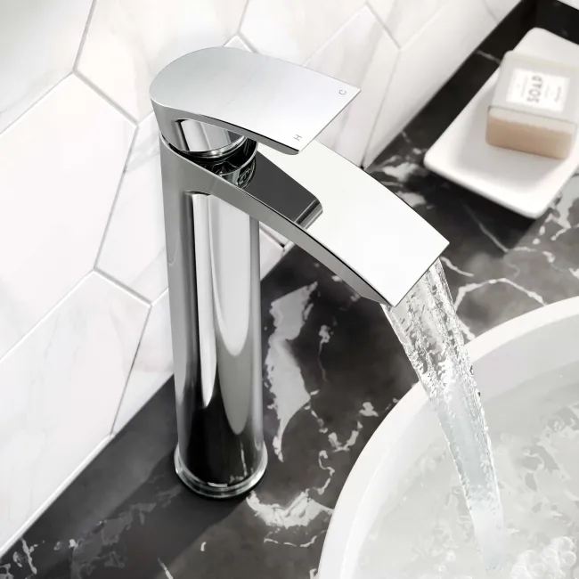 Spey Chrome High Rise Basin Mixer Tap