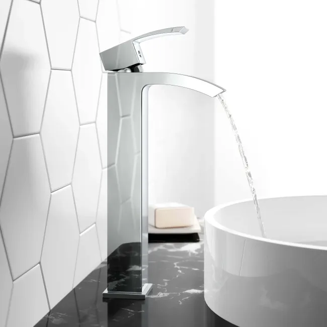 Brora Chrome High Rise Basin Mixer Tap