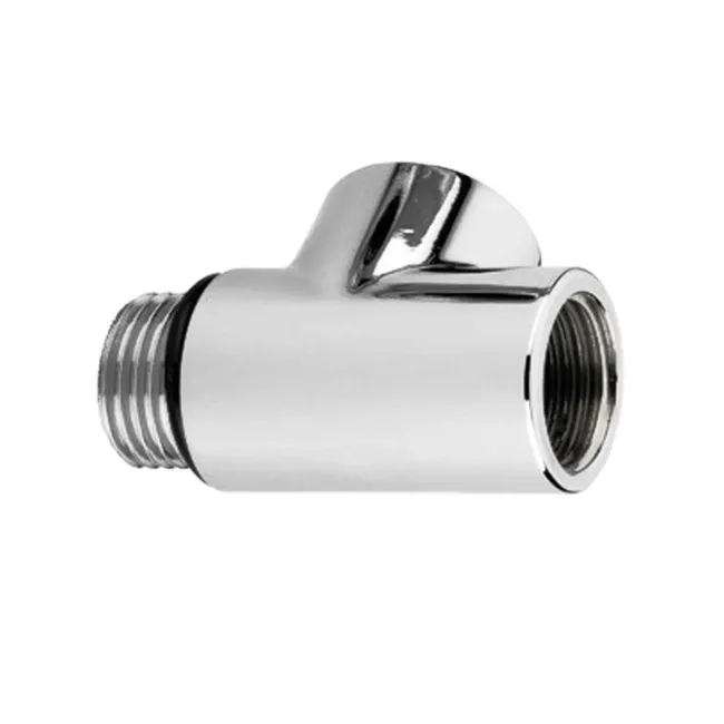 Dual Fuel Chrome T Piece Connector For Towel Rails & Radiators