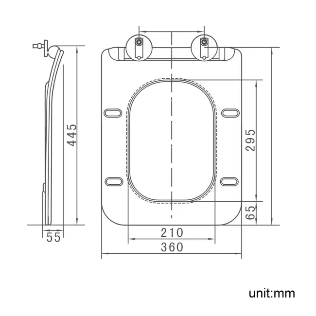 Nevada Quick Release Premium Soft Close Slim Toilet Seat