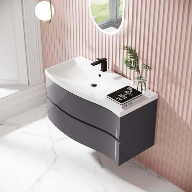 Matt Black Basin Overflow Ring